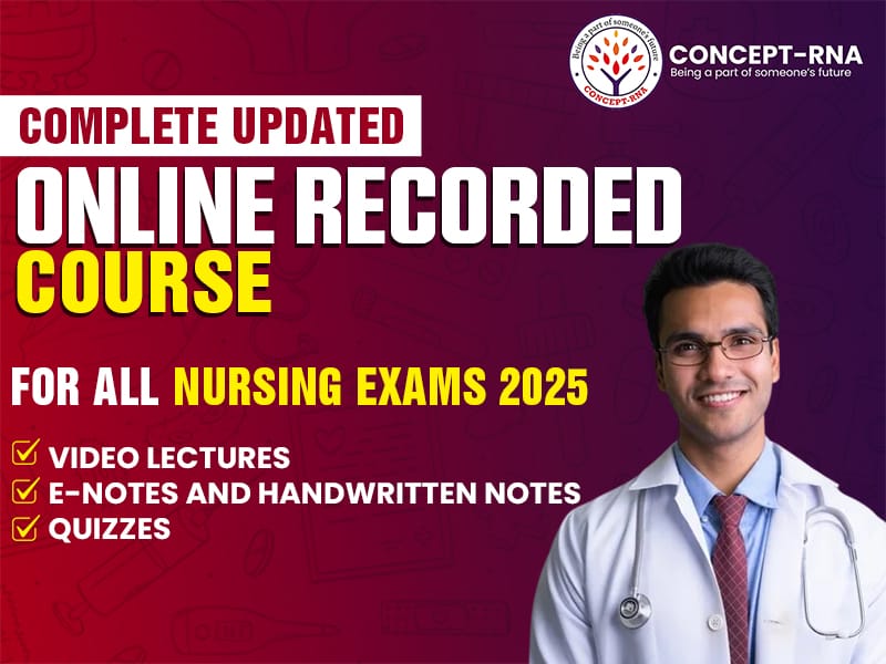 Complete updated Online Recorded Course for all Nursing Exams